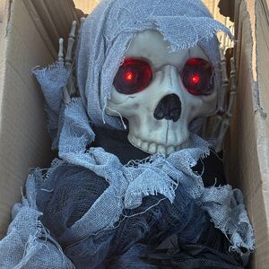 Spooky hanging Skeleton with sounds and light